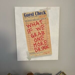 16x20 Wall Art Guest Check Canvas